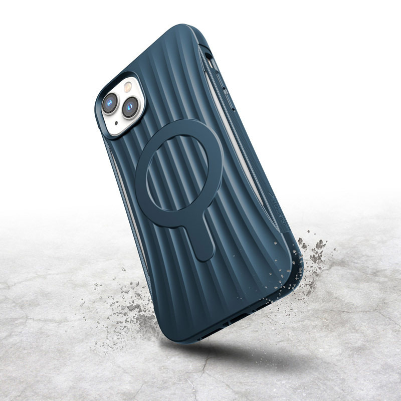 X-Doria Raptic Clutch MagSafe ümbris Apple iPhone 14 Plus / 15 Plus jaoks, marine blue