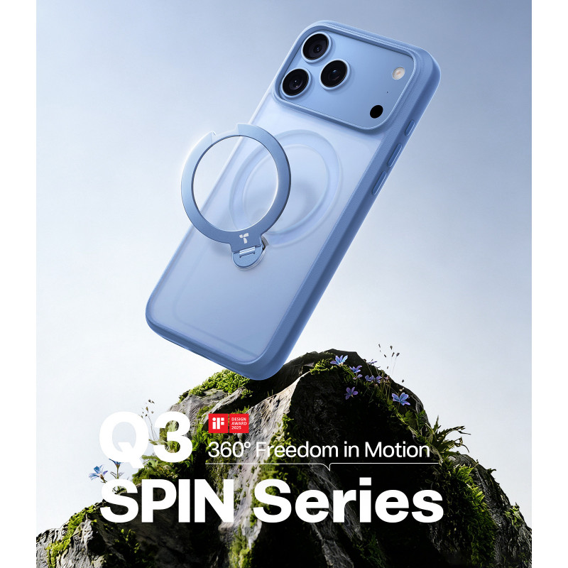 TORRAS Ostand Q3 Spin kate Apple iPhone 18 Pro Max / 17 Pro Max jaoks, MagSafe, sinine