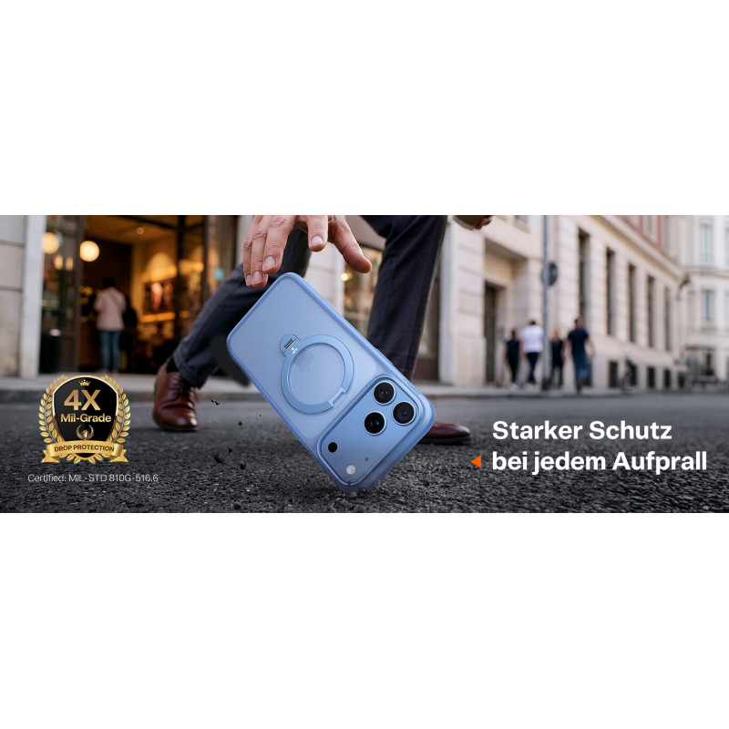 TORRAS Ostand Q3 Spin kate Apple iPhone 18 Pro Max / 17 Pro Max jaoks, MagSafe, sinine