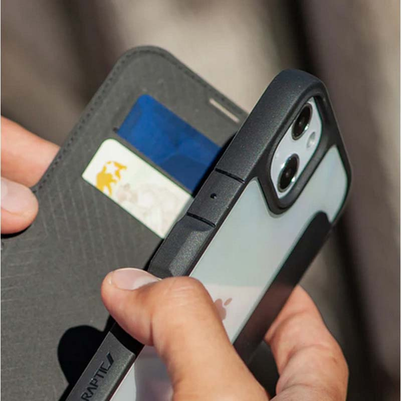 X-Doria Raptic Urban Folio kott Apple iPhone 14 Plus / 15 Plus jaoks, must