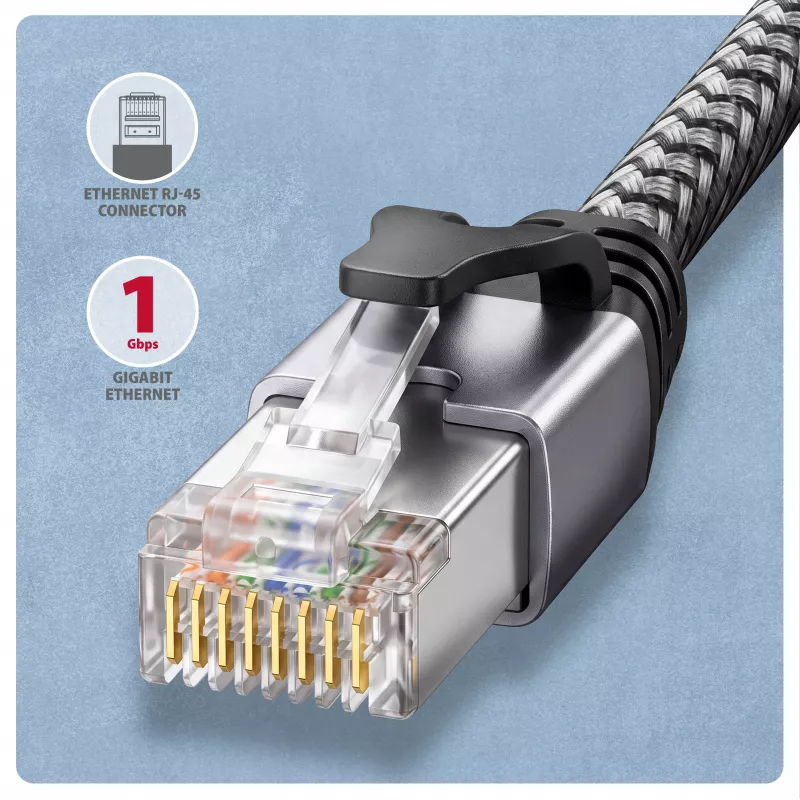 Goobay AXAGON ADE-AM30 USB-A gigabitine Etherneti adapter integreeritud 3 m CAT6 kaabliga, RJ-45