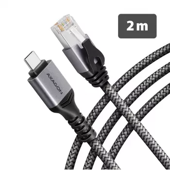 Goobay AXAGON ADE-CM20 USB-C gigabitine Etherneti adapter integreeritud 2 m CAT6 kaabliga, RJ-45