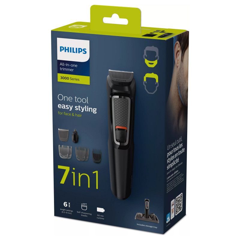 Philips Series 3000 MG3721/14 mitmeotstarbeline trimmer, must