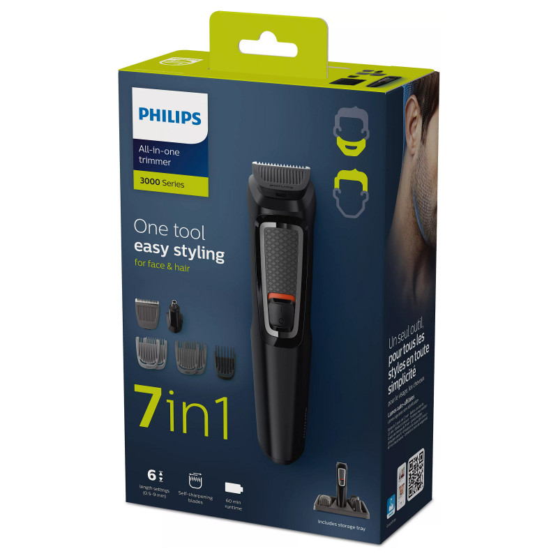 Philips Series 3000 MG3721/14 mitmeotstarbeline trimmer, must