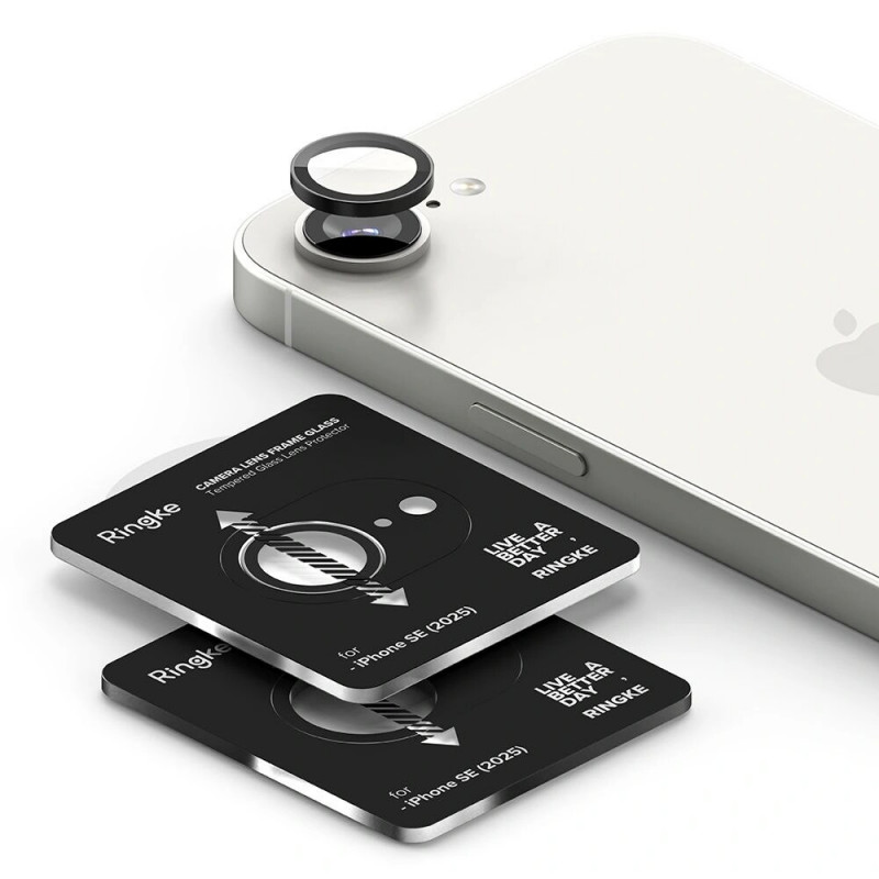 Ringke kaameraraami kaitse Apple iPhone 17e / 16e jaoks, must (2 tk)