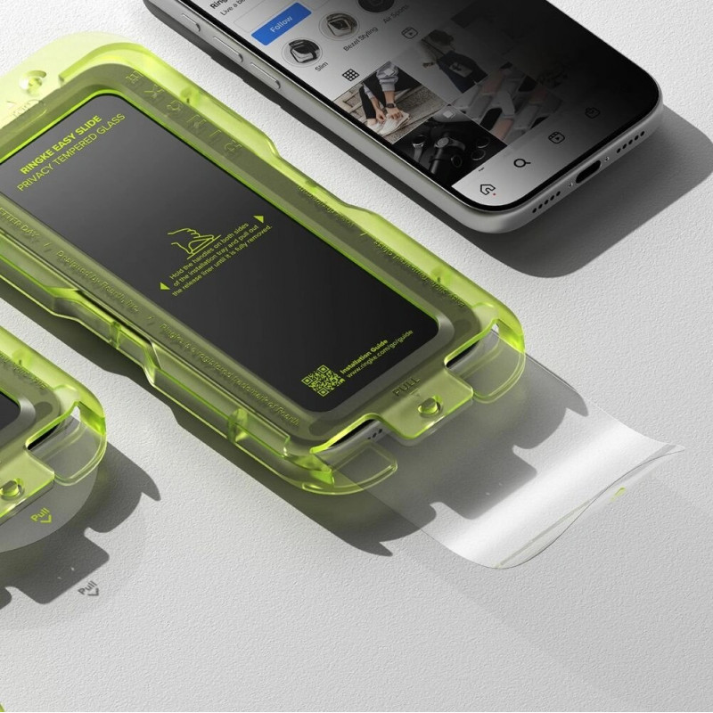 Ringke Easy Slide privaatsusklaasist karastatud klaas Apple iPhone 17 Pro Max jaoks (2 tk)