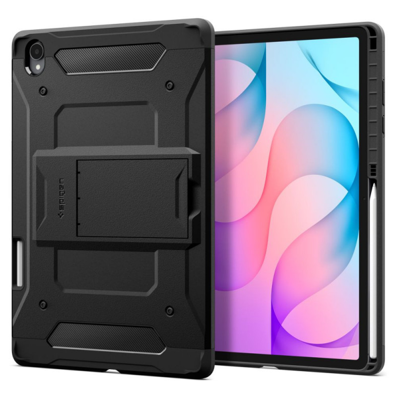 Spigen Tough Armor Pro ACS11827 tahvelarvuti ümbris Samsung Galaxy Tab S12+ 12.6 (X840 / X846b) jaoks, must