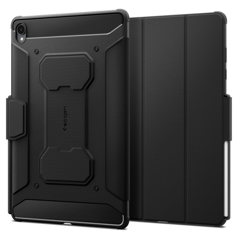 Spigen Rugged Armor ACS11822 tahvelarvuti ümbris Samsung Galaxy Tab S12+ 12.6 (X840 / X846b) jaoks, mattmust