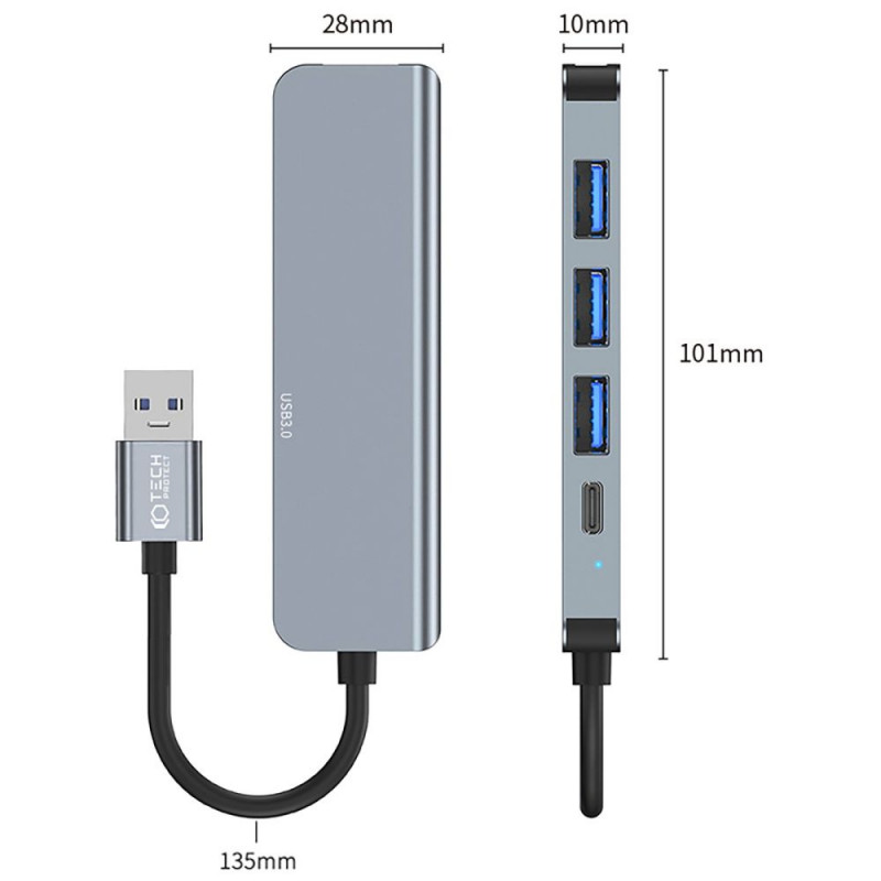 Tech-Protect V0-HUB 5in1 USB-A hub, hall