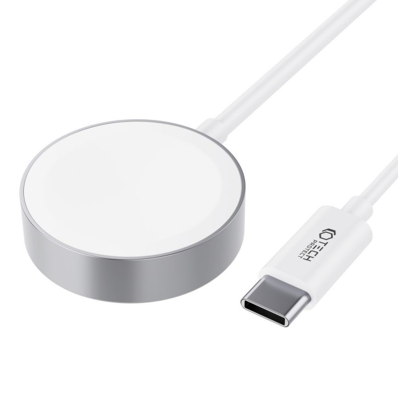 Tech-Protect UltraBoost magnetlaadija Apple Watchile, USB-C, 120 cm, valge