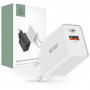 Tech-Protect NC30W 2-pordiline seinalaadija PD 30W QC 3.0, valge