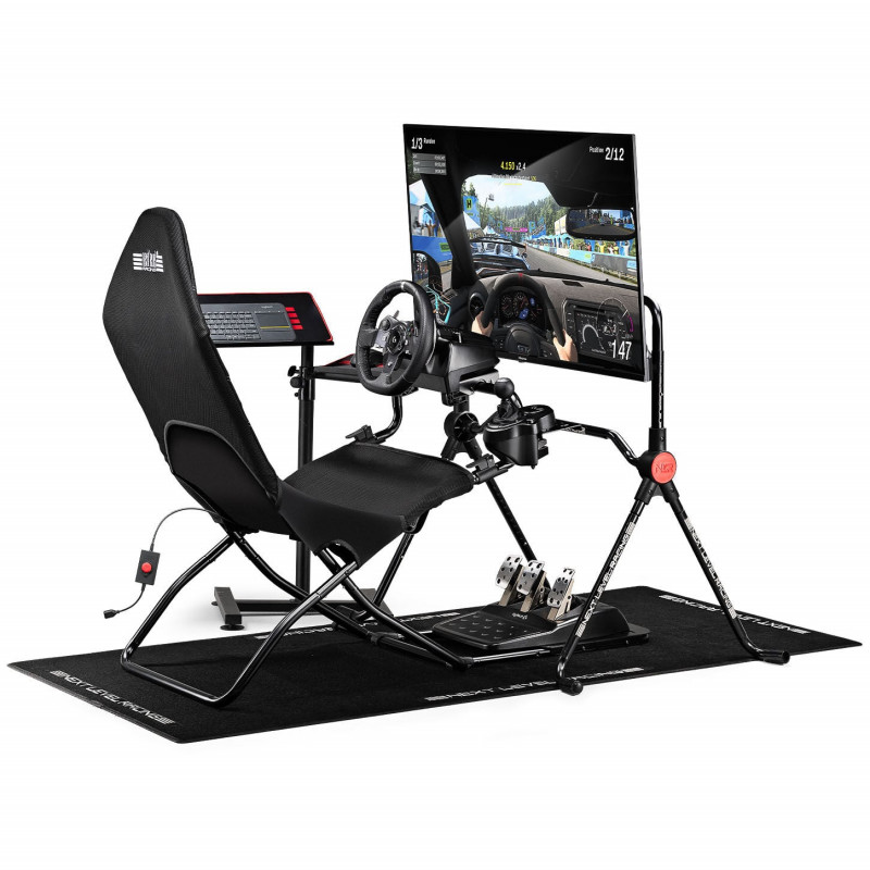 Next Level Racing GTLite Air kokkupandav võidusõidukabiin, SIMAERO võrk, must