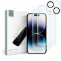 Tech-Protect Supreme Set karastatud klaas Apple iPhone 15 jaoks, läbipaistev (2+1 tk)