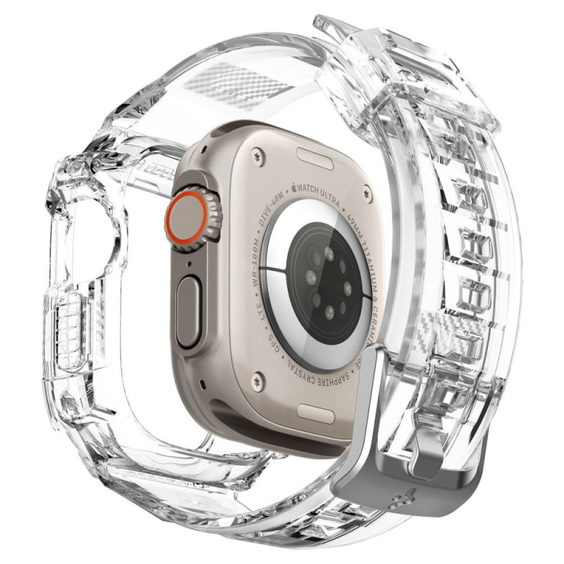 Spigen Rugged Armor Pro rihmaga ümbris Apple Watch Ultra 49 mm jaoks, kristallselge