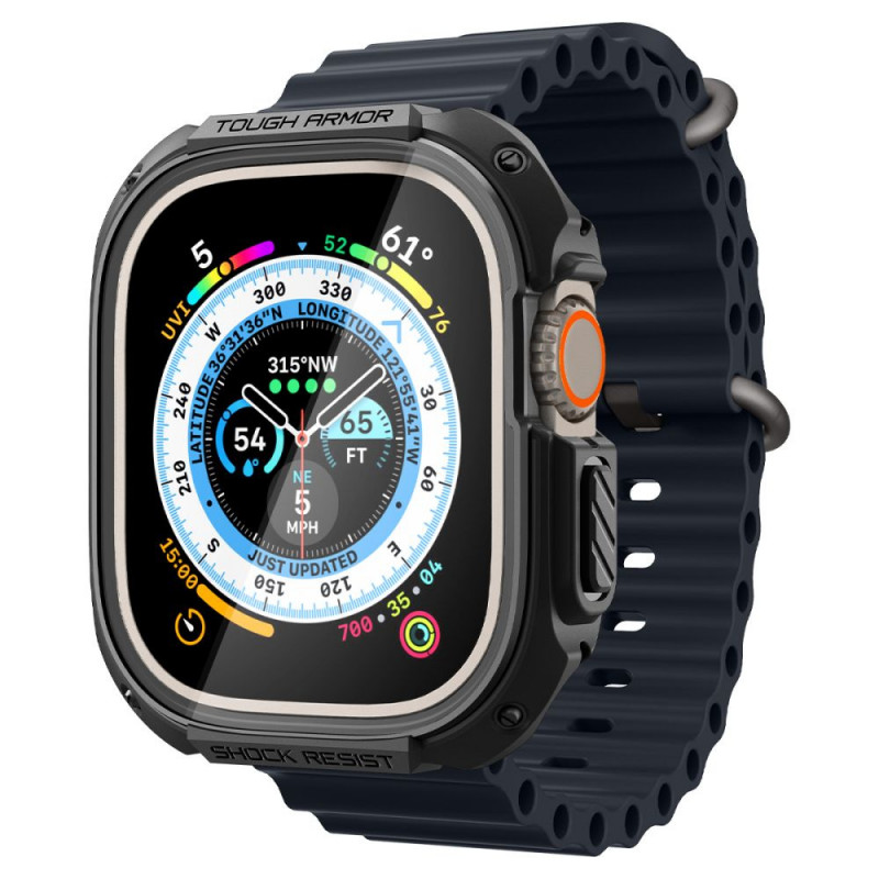 Spigen Tough Armor kaitseümbris Apple Watch Ultra 49 mm jaoks, must