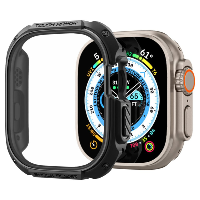 Spigen Tough Armor kaitseümbris Apple Watch Ultra 49 mm jaoks, must