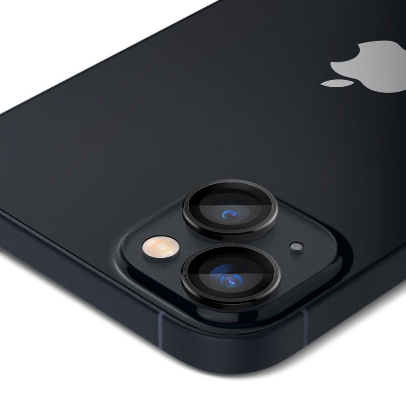 Spigen Optik.tR EZ Fit kaamerakaitse Apple iPhone 14 / 14 Plus / 15 / 15 Plus jaoks, must (2 tk)