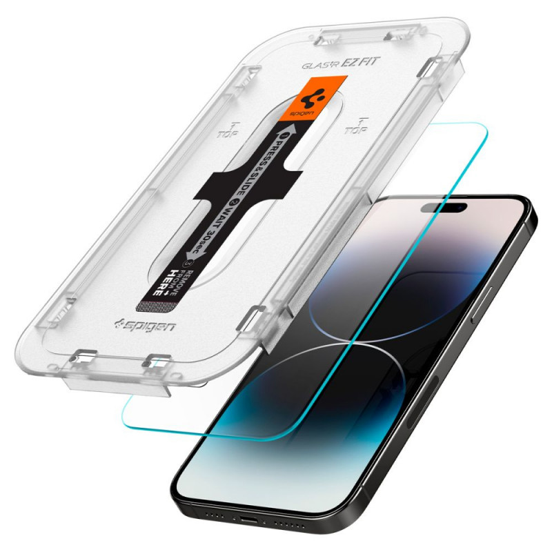 Spigen GLAS.tR EZ Fit karastatud klaas Apple iPhone 14 Pro Max jaoks (2 tk)