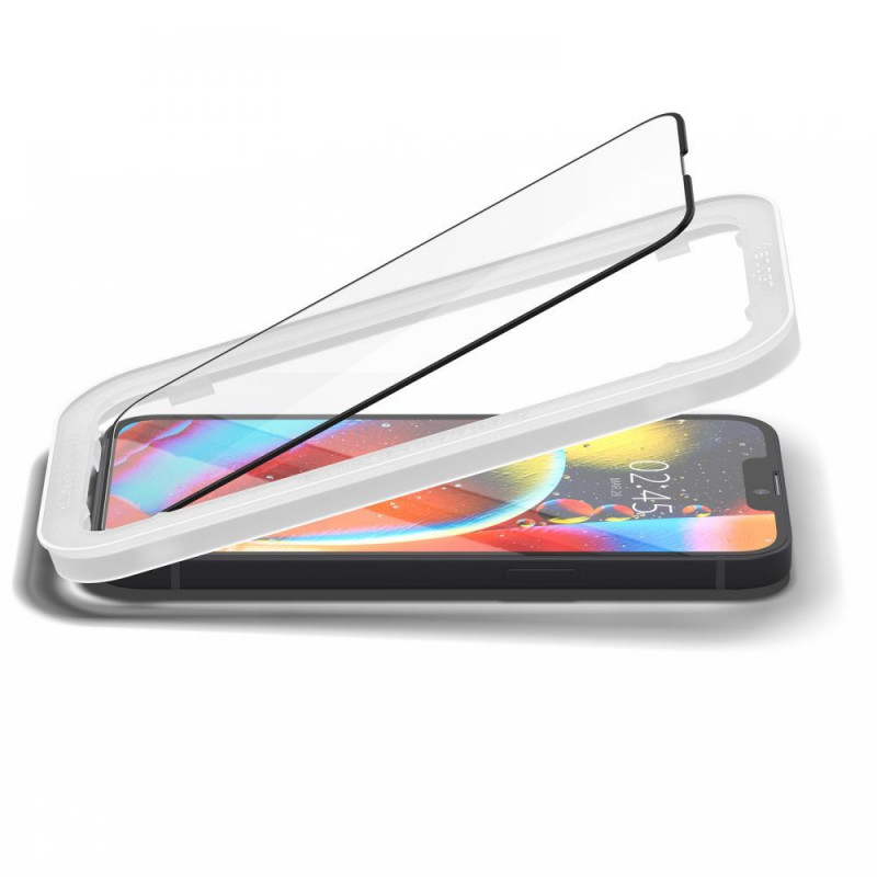 Spigen ALM Glass FC karastatud klaas Apple iPhone 13 / 13 Pro / 14 jaoks, must