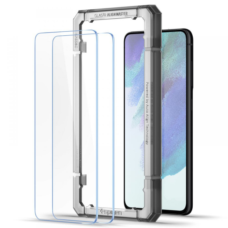 Spigen AlignMaster GLAS.tR karastatud klaas Samsung Galaxy S21 FE jaoks (2 tk)