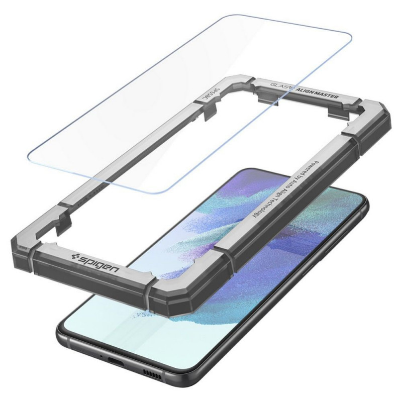 Spigen AlignMaster GLAS.tR karastatud klaas Samsung Galaxy S21 FE jaoks (2 tk)