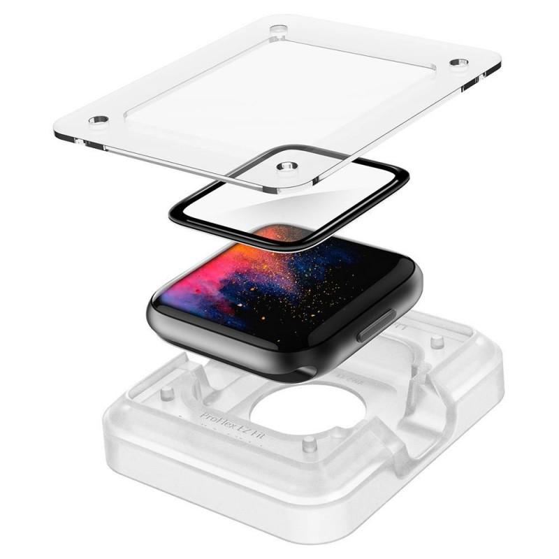 Spigen ProFlex EZ Fit AFL01220 hübriidklaasist ekraanikaitse Apple Watch 4/5/6/7/8/9/SE 44/45 mm jaoks