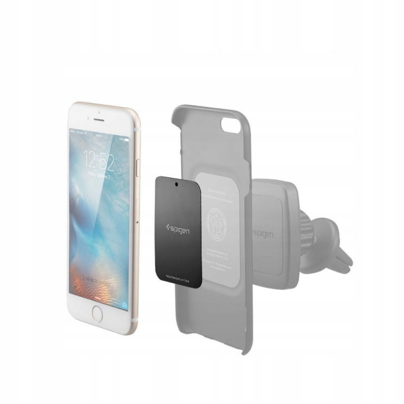 Spigen MP-4P magnetilised metallplaadid autotelefoni hoidikutele 000EP20342, must (4 tk)