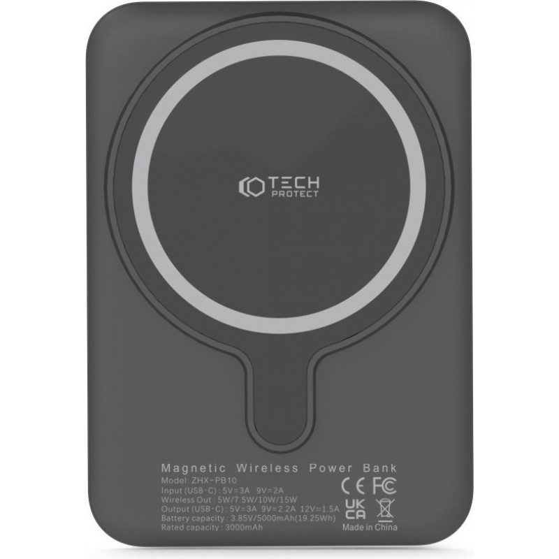 Tech-Protect PB10 LifeMag MagSafe akupank 5000 mAh 15 W (THP1281BLK), must