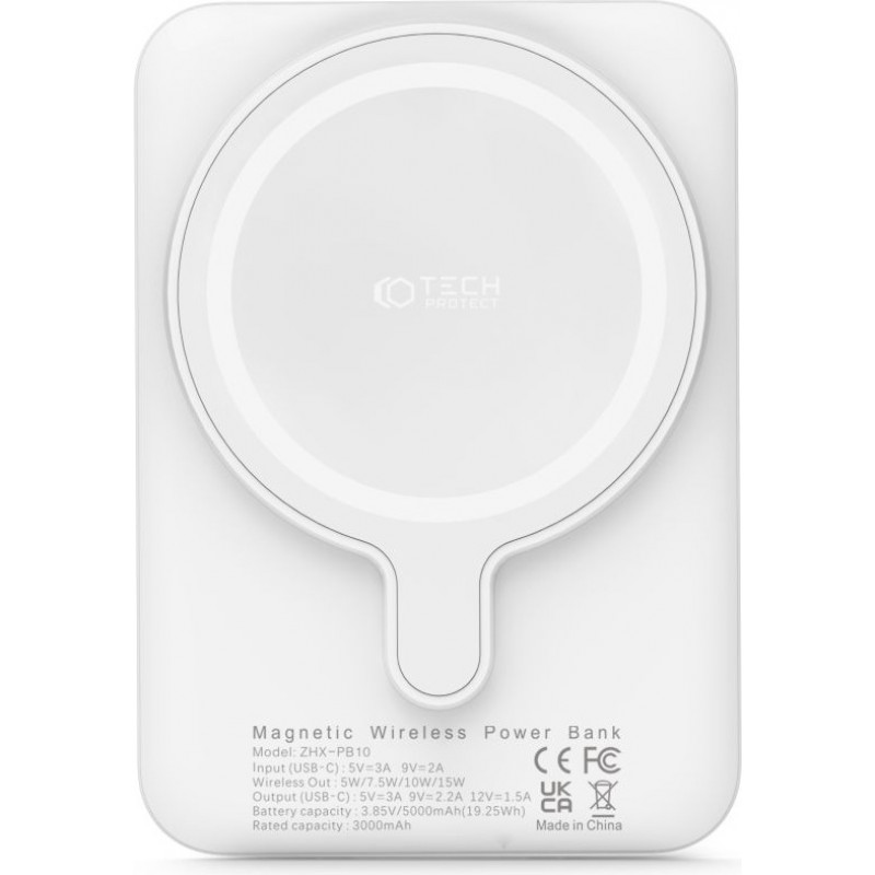 Tech-Protect PB10 LifeMag MagSafe akupank 5000 mAh 15 W (THP1282WHT), valge