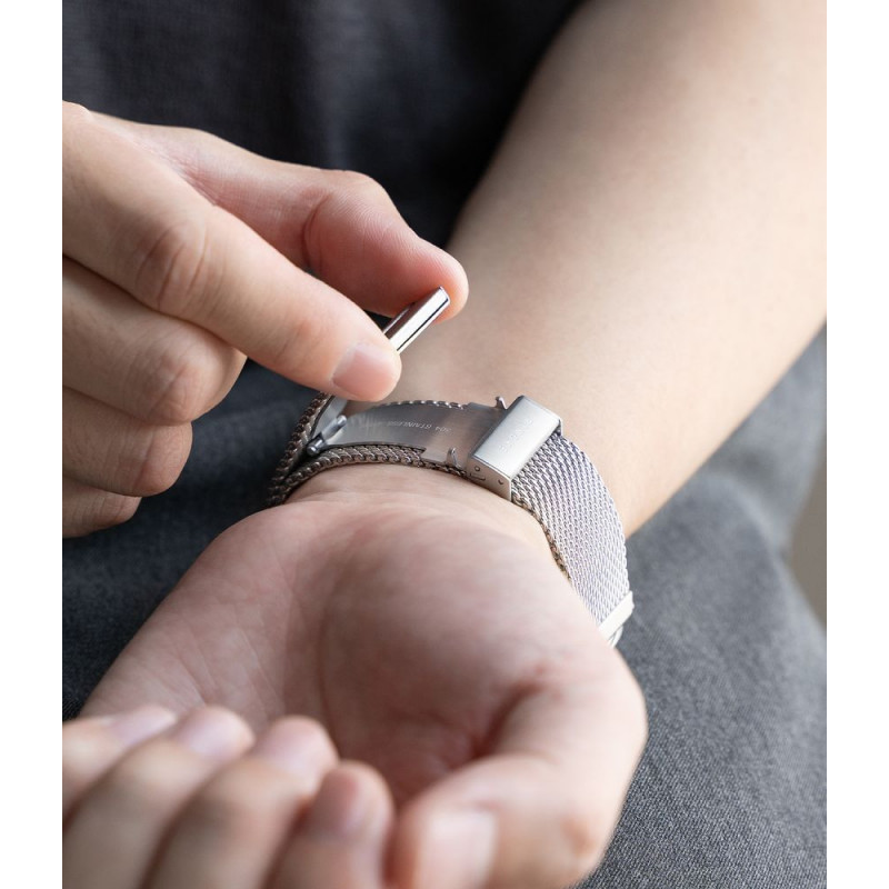 Ringke Metal One Mesh RGK12091 Apple Watch'i rihm, 44/45/46/49 mm, hõbedane