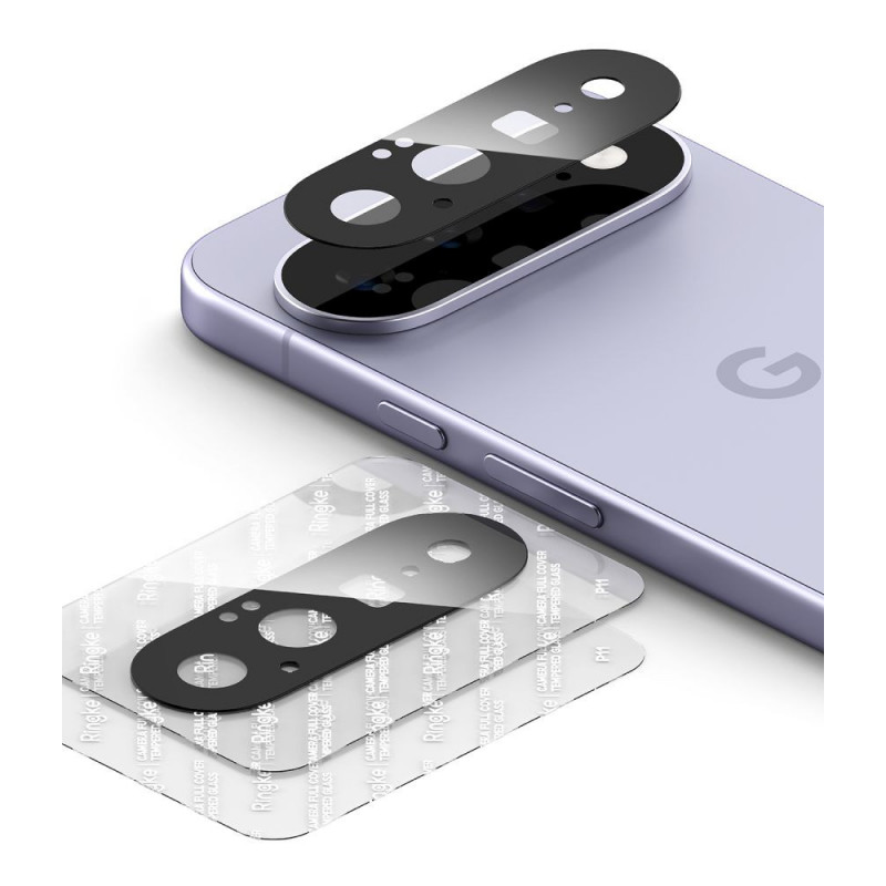 Ringke Camera Full Cover Google Pixel 11 kaamera objektiivi kaitseklaas, 9H karastatud klaas, must (2 tk)