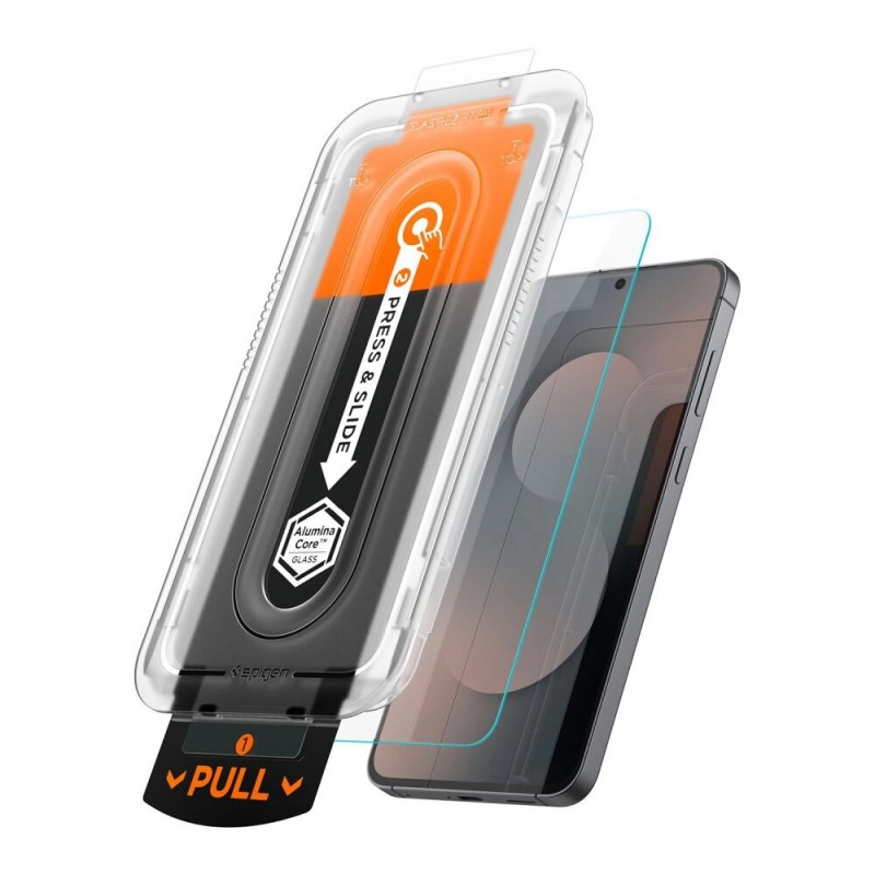 Spigen Glas.tR EZ Fit Pro karastatud klaas Samsung Galaxy S25 FE jaoks, läbipaistev (2 tk)