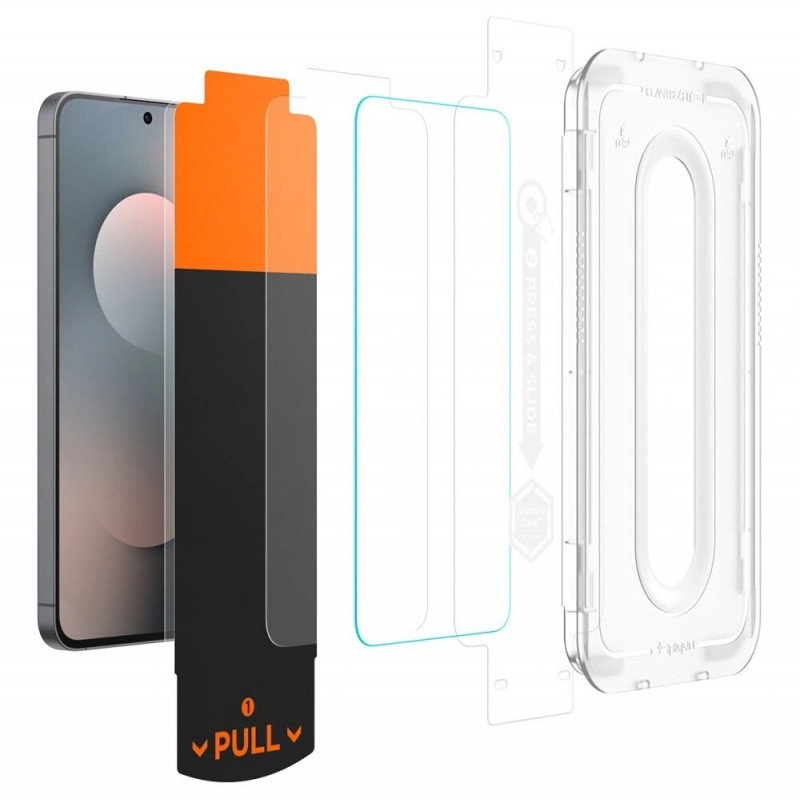 Spigen Glas.tR EZ Fit Pro karastatud klaas Samsung Galaxy S25 FE jaoks, läbipaistev (2 tk)