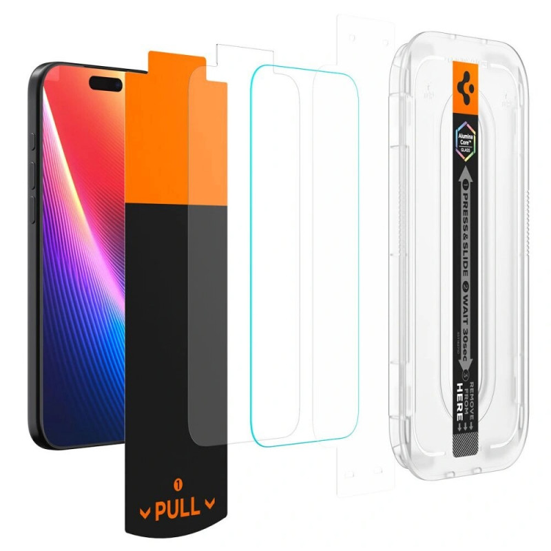 Spigen Glas.tR EZ Fit HD AGL10097 ekraanikaitse Apple iPhone 17 Pro jaoks, läbipaistev