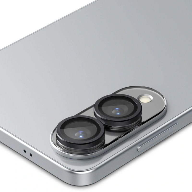 Spigen Optik Pro Glas.tR EZ Fit AGL09413 kaamerakaitse Samsung Galaxy S25 Edge'ile, must (2 tk)