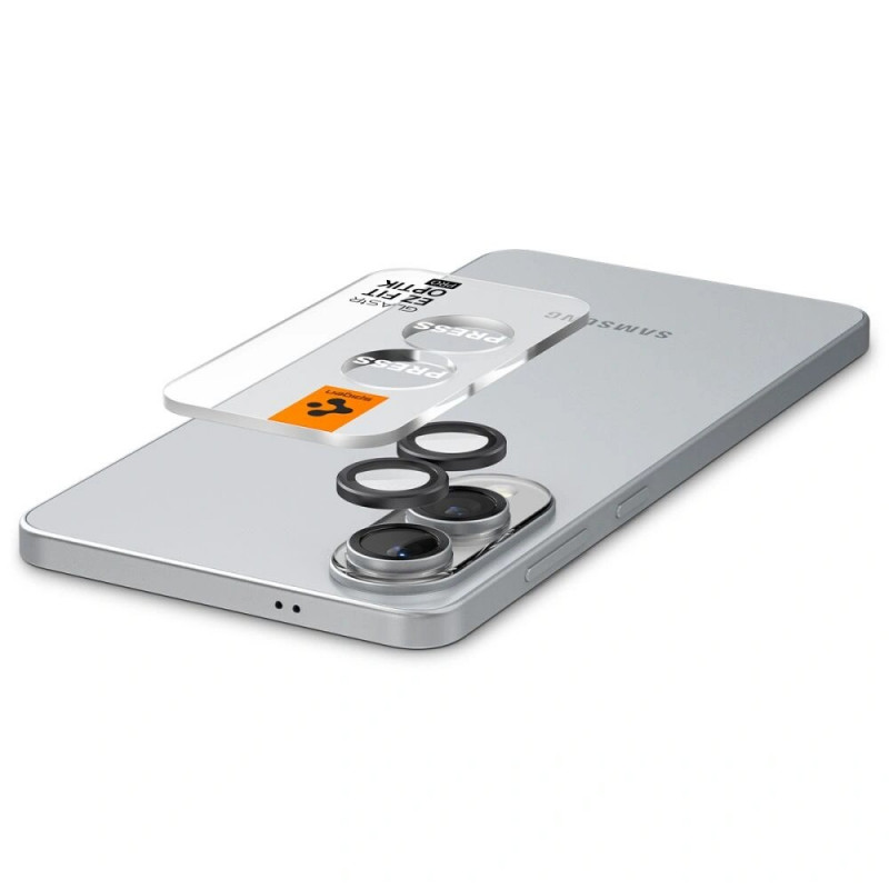 Spigen Optik Pro Glas.tR EZ Fit AGL09413 kaamerakaitse Samsung Galaxy S25 Edge'ile, must (2 tk)