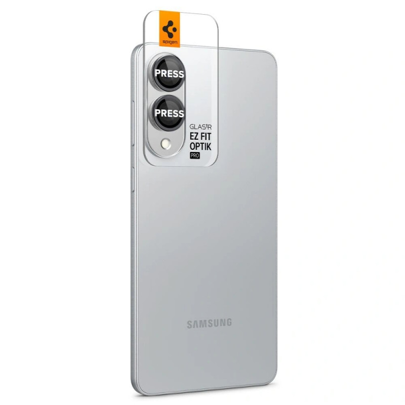 Spigen Optik Pro Glas.tR EZ Fit AGL09413 kaamerakaitse Samsung Galaxy S25 Edge'ile, must (2 tk)