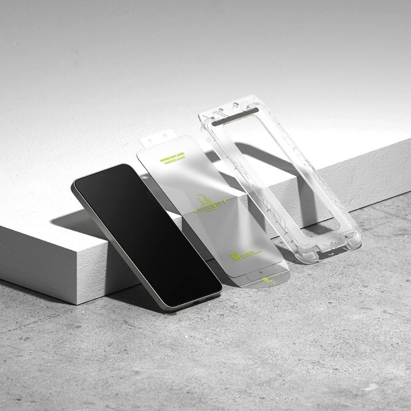 Ringke Easy Slide karastatud klaas Samsung Galaxy S24 / S25 jaoks, läbipaistev (2 tk)