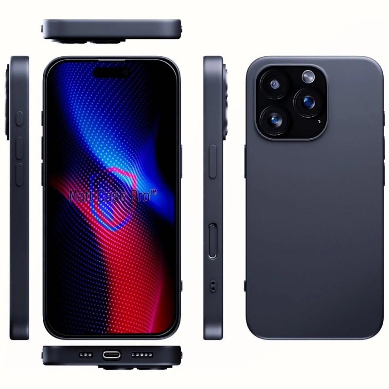 3MK Matt Case Pro kaitsekott Apple iPhone 16 Pro Max-le, must