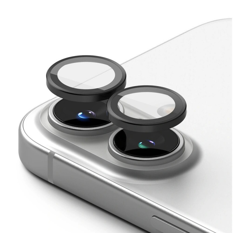 Ringke kaameraraami kaitse Apple iPhone 16 / 16 Plus jaoks, must (2 tk)
