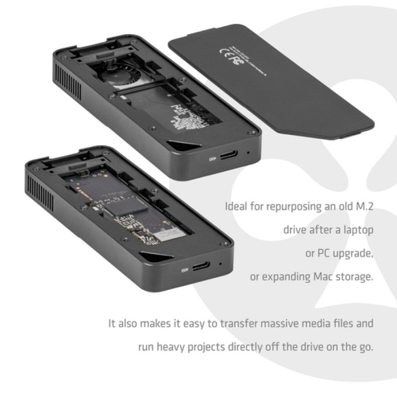 Club3D CAC-2510 M.2 NVMe SSD korpus ventilaatoriga, USB4