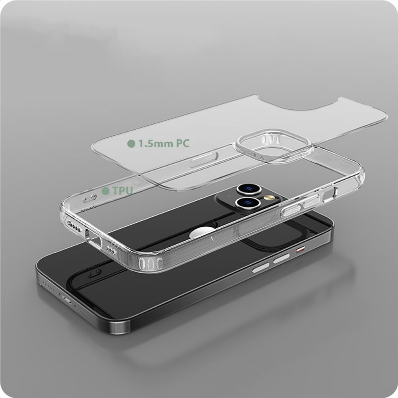Tech-Protect Flexair Hybrid THP2312 ümbris Apple iPhone 15 jaoks, läbipaistev
