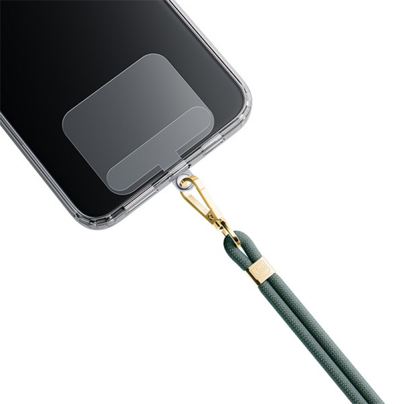 3MK EasyClip telefoni kaelarihm, tumehallroheline / kuldne