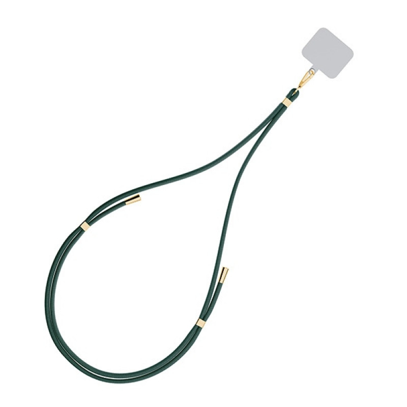 3MK EasyClip telefoni kaelarihm, tumehallroheline / kuldne