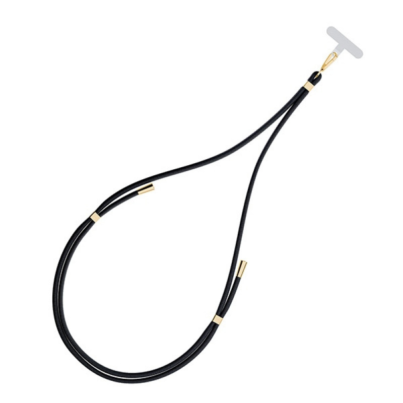 3MK EasyClip telefoni kaelarihm, must / kuldne