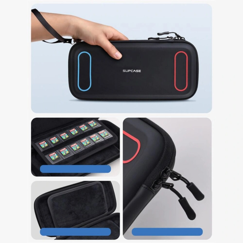 Supcase kaasaskantav minikott Nintendo Switch 2-le, must