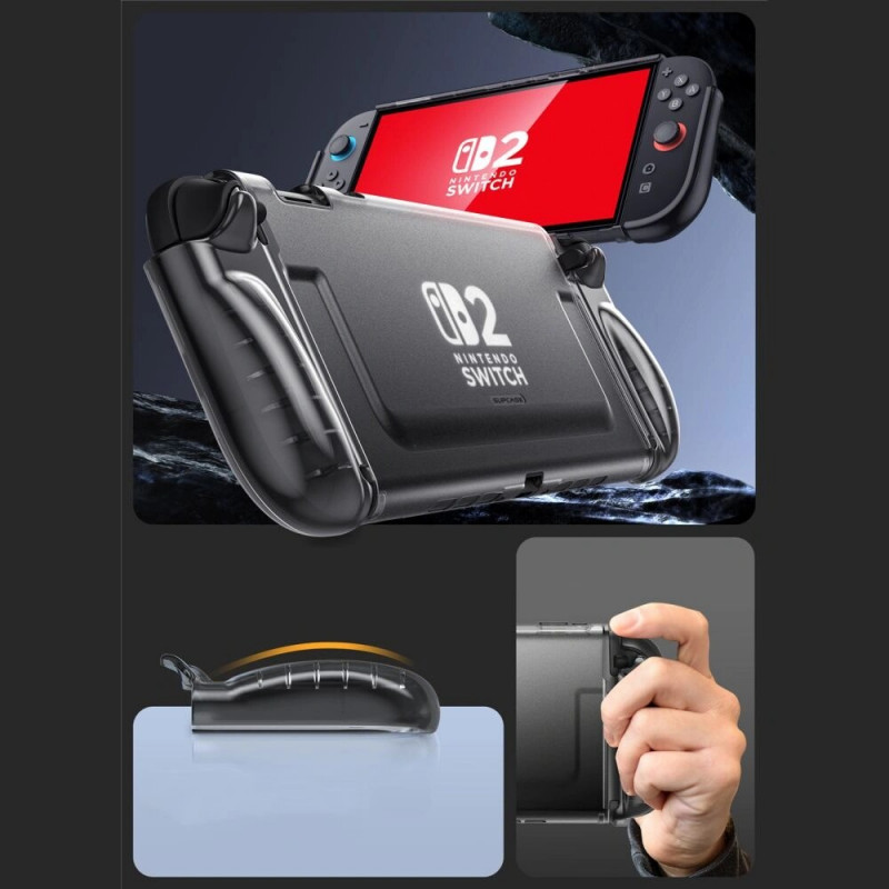 Supcase Crystal Case Nintendo Switch 2 jaoks, Frost Black