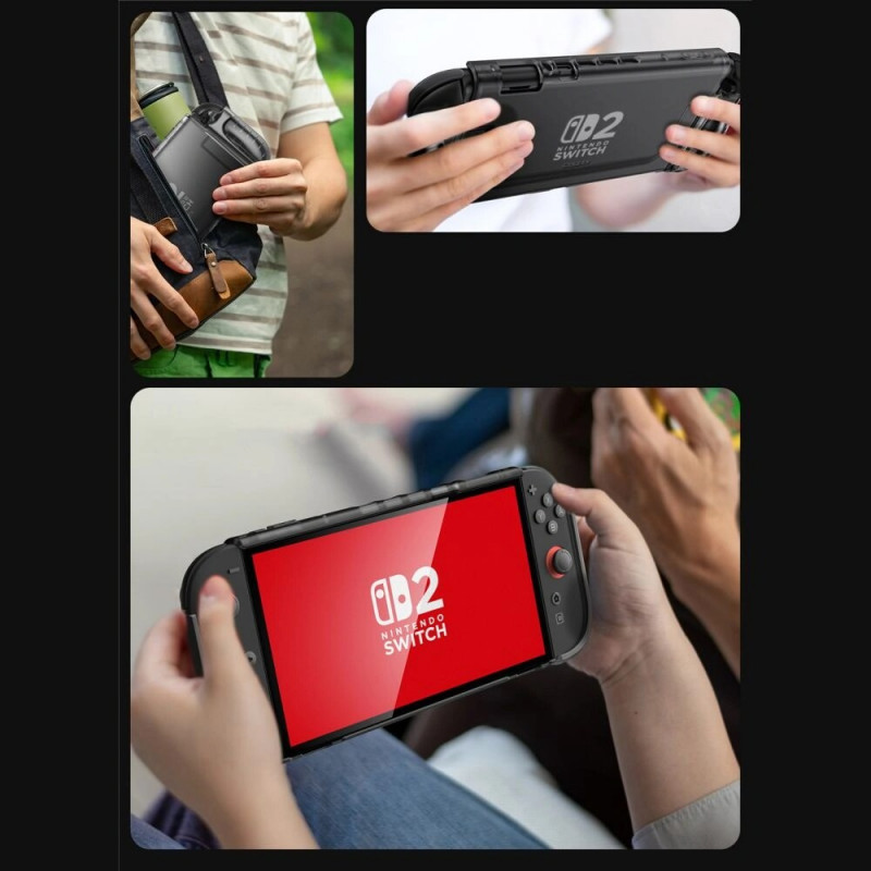 Supcase Crystal Case Nintendo Switch 2 jaoks, Frost Black