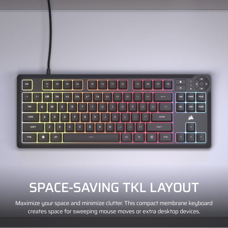 Corsair K55 CORE TKL RGB mänguklaviatuur