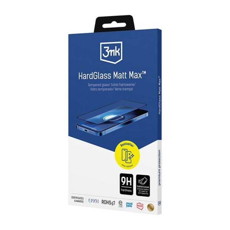 3MK HardGlass Matt Max matt karastatud klaas Apple iPhone 15 Plus jaoks